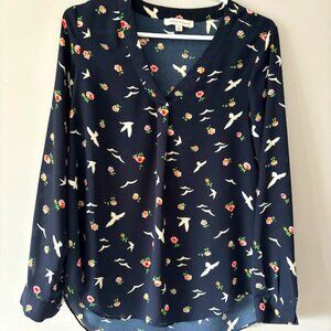 Rose + Olive 100% polyester Floral Light Weight Blouse Small